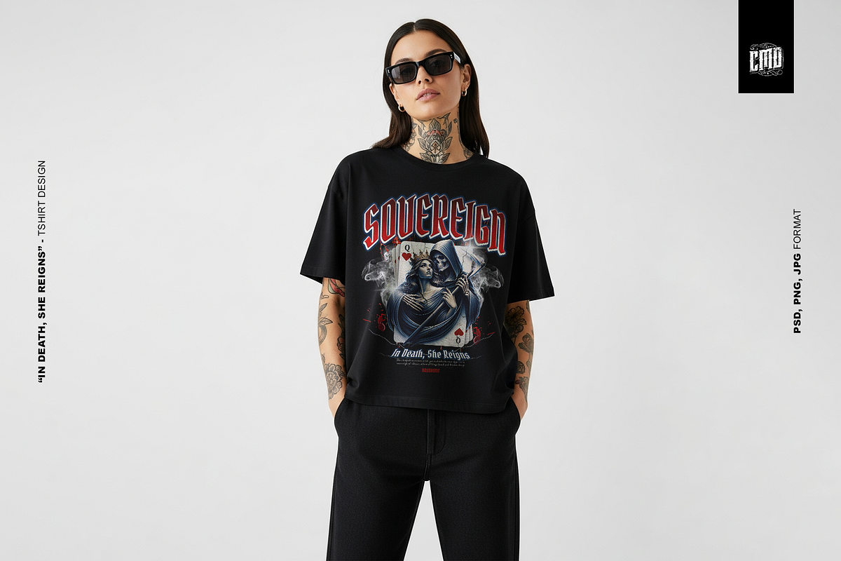 Sovereign - T-Shirt Design Gothic, an Object Graphic by Cmd Project (Photo 4 of 10)