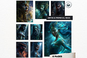 Primordial Greek Gods Digital Papers, a Person Illustration by ThatsDesignArt (Thumbnail 6 of 10)