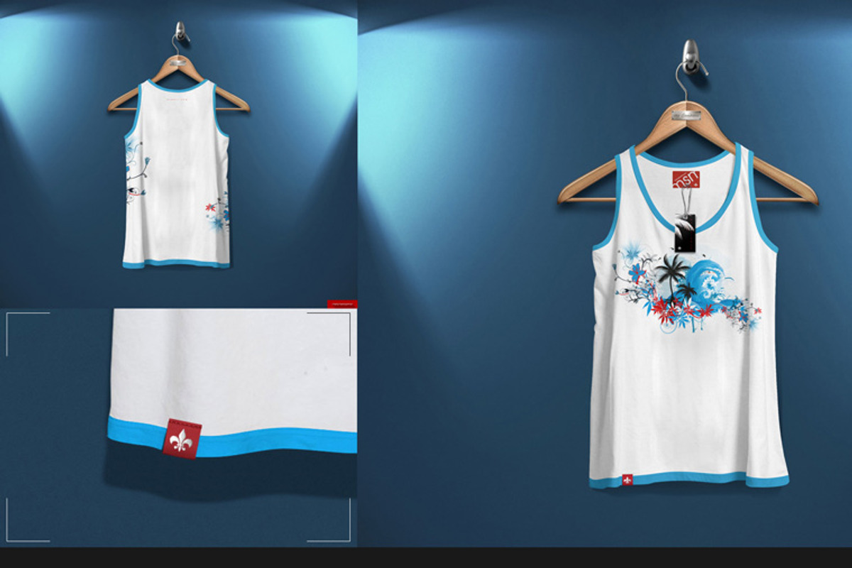 Tank 2nd Type On 5 Stages Mock-up, a Hoody Mockup by Mocca Mockups Store (Photo 9 of 69)