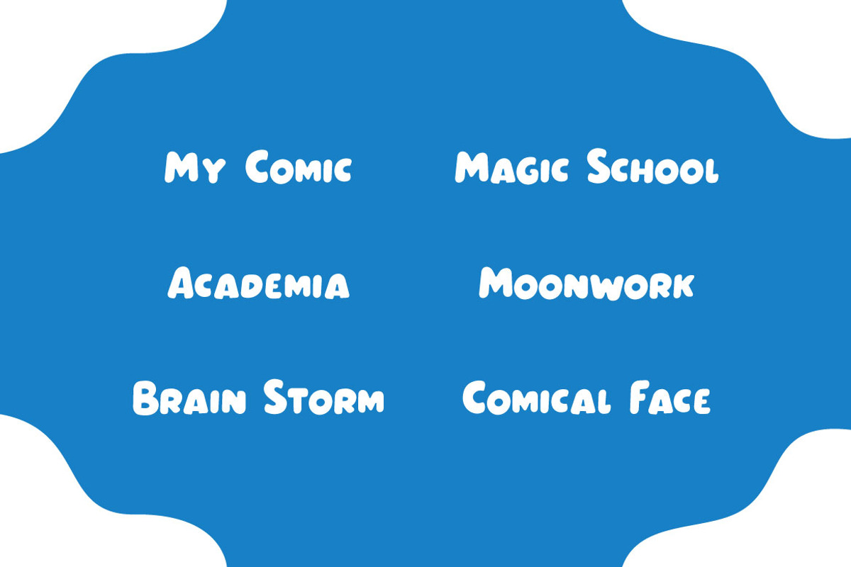 Wooles - Display Cartoon Font, a Font by Mightyfire (Photo 3 of 3)