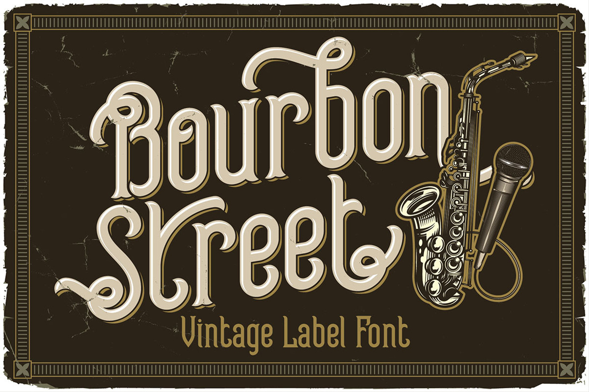 Bourbon Street Display Font, a Serif Font by JumboDesign (Photo 1 of 9)