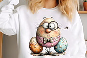 Whimsical Easter Funny Eggs Clipart, an Illustration by designcity5 (Thumbnail 3 of 5)