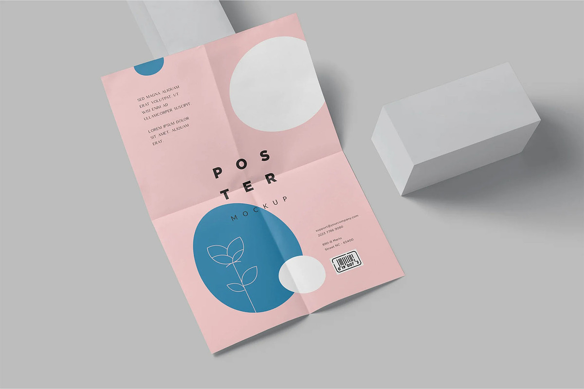 A3 Size 4 Folded Poster Mockups, an Advertising Mockup by megostudi0 (Photo 4 of 6)