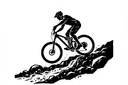 Mountain Biker Silhouette, a Person Illustration by Amazin_art (Thumbnail 8 of 27)