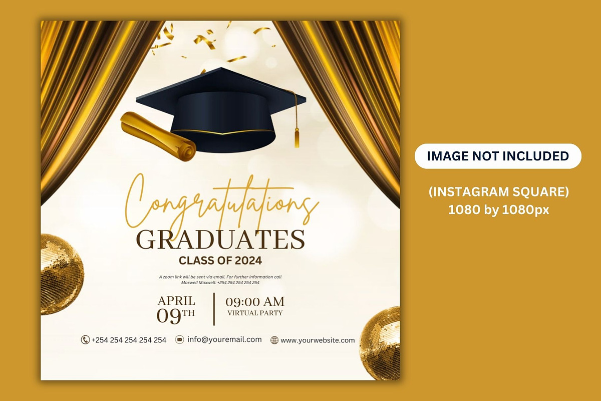 Editable Graduation Card Template