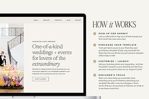 Showit Template For Wedding Planners