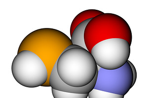 Amino acid selenocysteine space-fill, an Education Illustration by Leonid Andronov