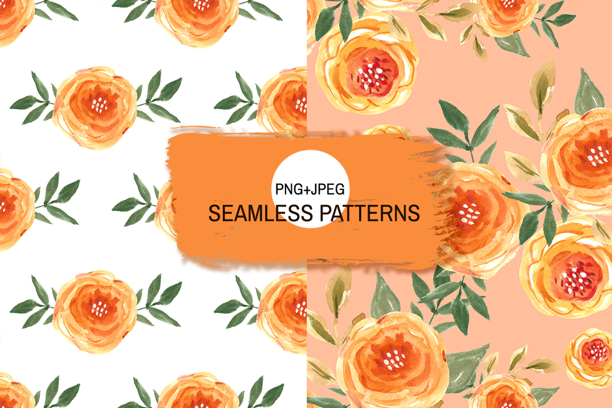 7  Watercolor seamless patterns, a Pattern Graphic by TATIANA_GERICH (Photo 3 of 4)
