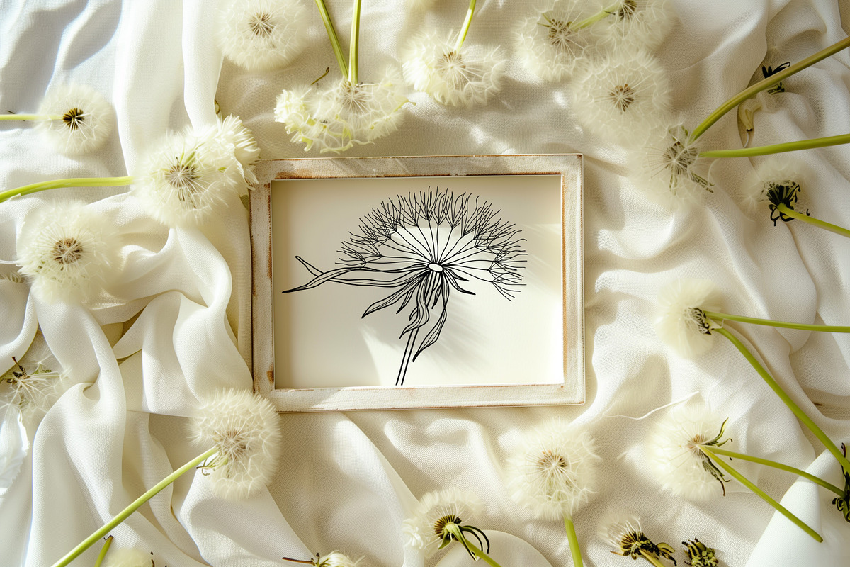 Dandelion Line Art SVG Bundle, a Decorative Illustration by Dervik Art Store (Photo 7 of 8)