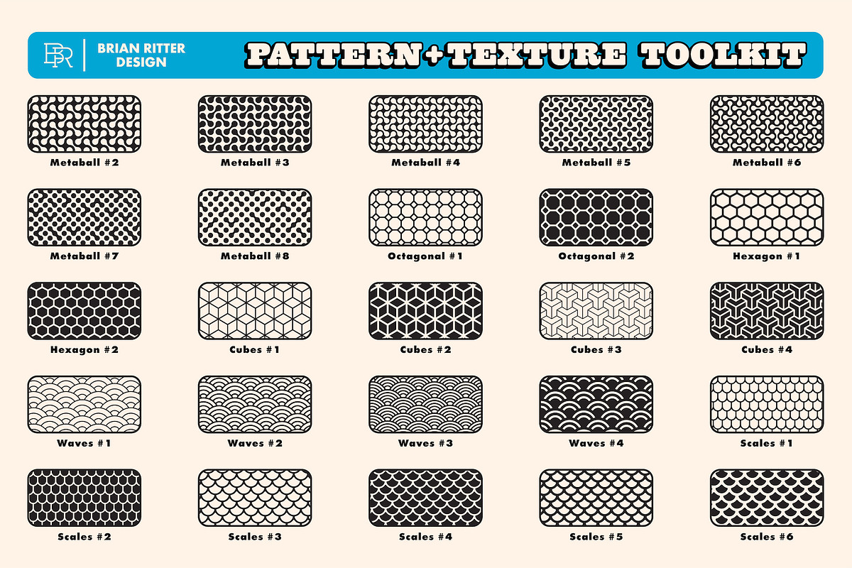 Pattern + Texture Toolkit, a Brush Add-On by Brian Ritter Design (Photo 8 of 8)