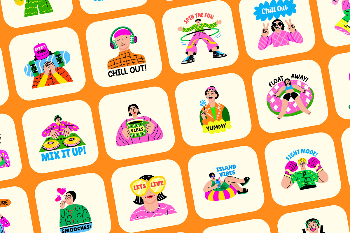 Animated Cool Stickers Set, an Emoji Icon by Prosymbols (Photo 3 of 4)
