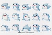 15 Bundle Watercolor Shark Ocean Sea, an Animal Illustration by Morspective (Thumbnail 8 of 8)