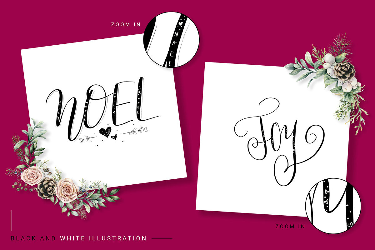 Handlettered Christmas Gift Box, an Illustration by Typography Prime (Photo 6 of 13)