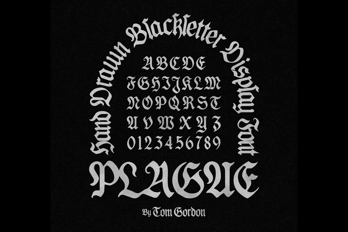 Plague Blackletter Font, a Blackletter Font by Tom Gordon Design (Photo 4 of 4)