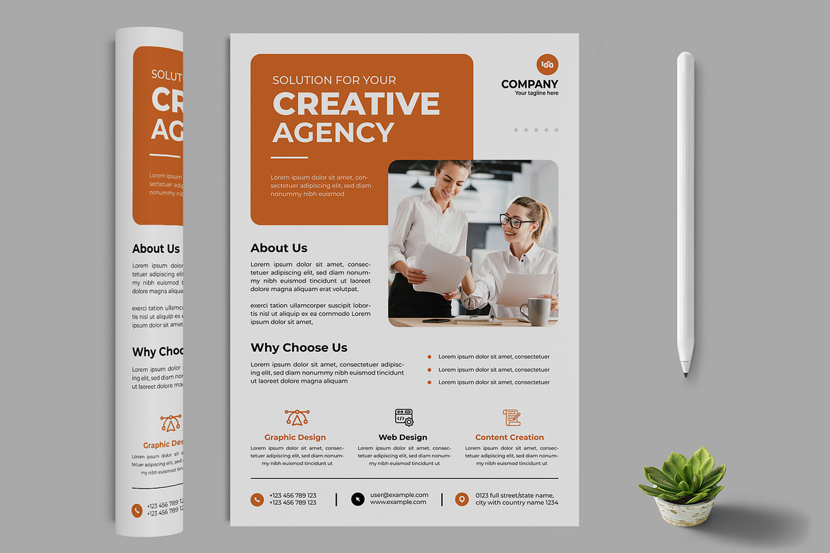 Business Flyer Template, a Flyer Template by MightyDesign (Photo 1 of 6)