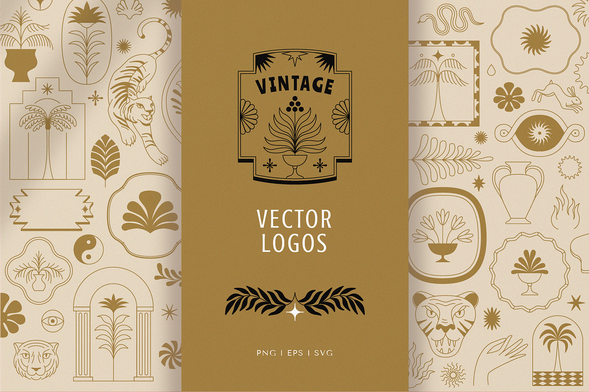 Vintage vector logos, a Background Graphic by venimo (Photo 1 of 6)