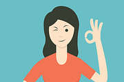 Woman in 6 gestures, a Healthcare Illustration by Smiley Creative (Thumbnail 4 of 7)