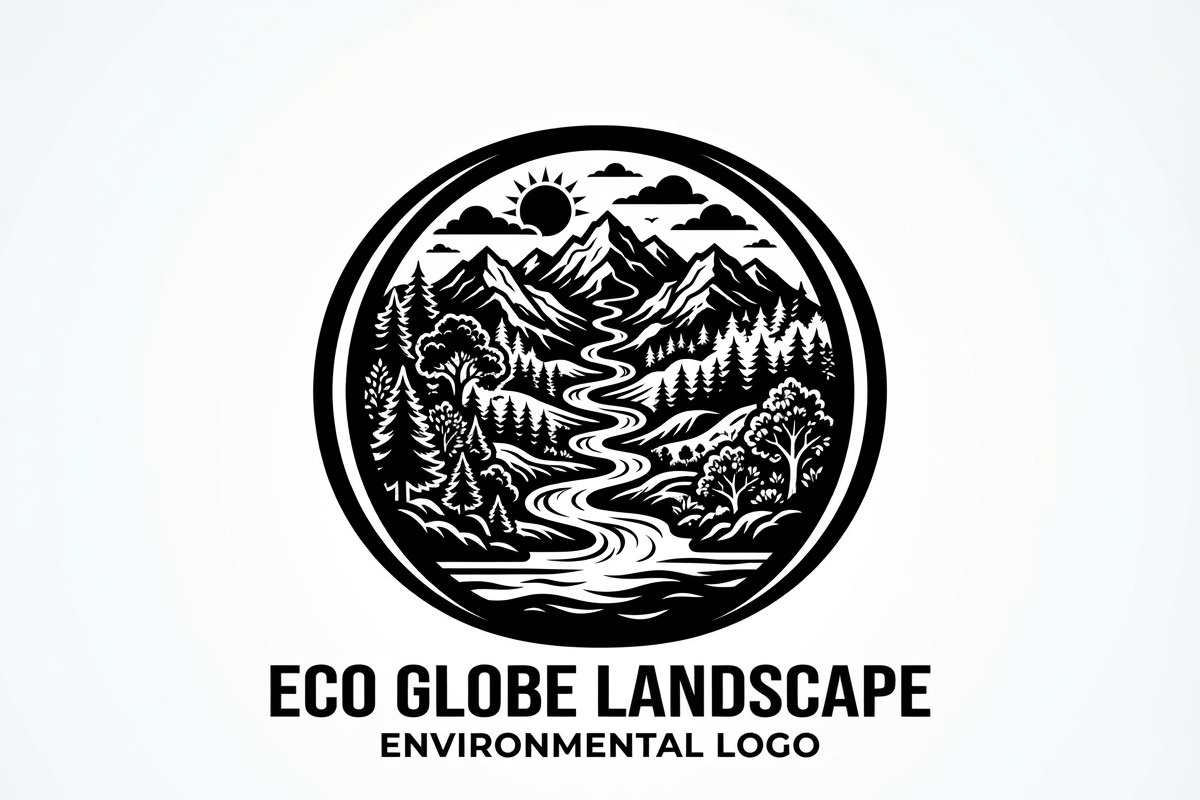 60 Eco Globe Landscape Silhouette, a Technology Illustration by Amazin_art (Photo 6 of 29)
