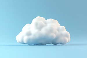 Soft white cloud floats serenely against a pastel blue backdrop enhancing tranq, a Photo by AlyaAnd