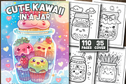 Cute Kawaii In A Jar Coloring Book, an Education Illustration by Design Station (Thumbnail 1 of 5)