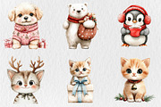 Kawaii Christmas Animal Clipart, an Animal Illustration by Rose Art (Thumbnail 4 of 4)