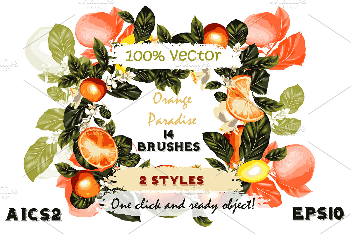 set of flowers brushes2