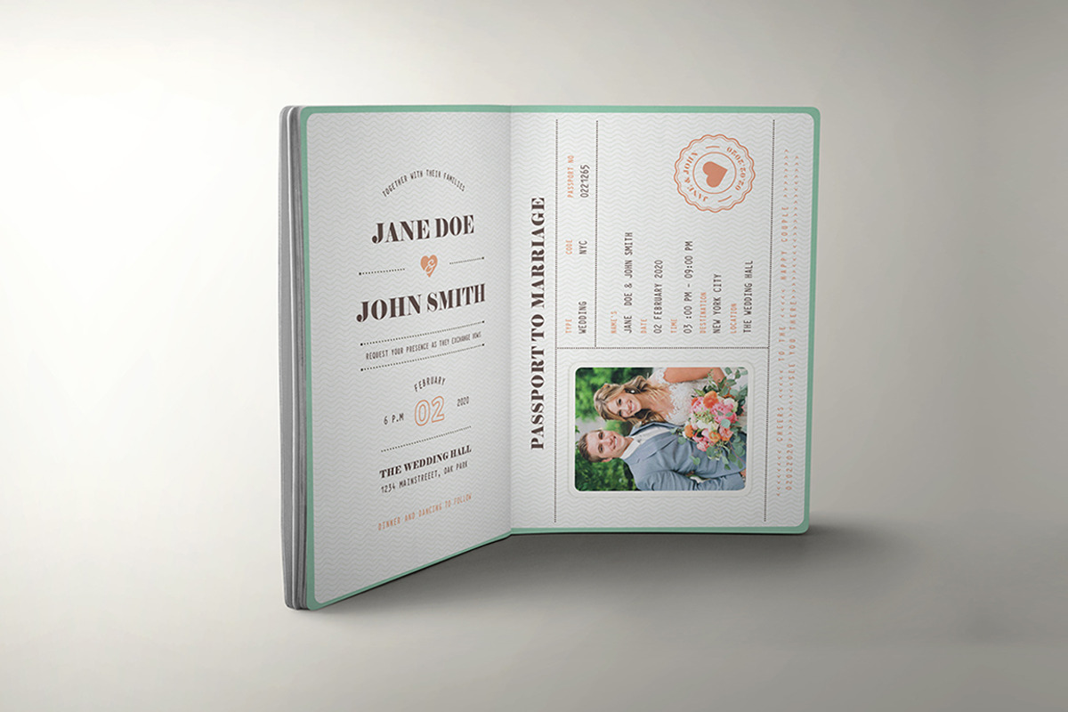 Pastel Passport Wedding Invitation, an Invitation Template by Vynetta (Photo 8 of 8)
