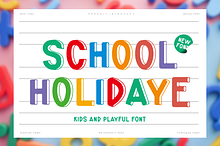 School Holidaye - Playful Font