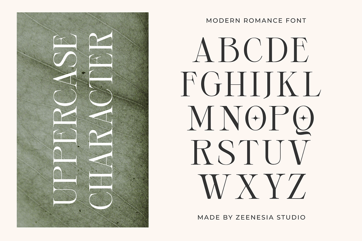 Modern Romance Font, a Serif Font by zeenesia (Photo 16 of 18)