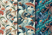 Seamless Pattern Set Sea Creatures, a Pattern Graphic by Designs by Helen Trupak (Thumbnail 4 of 11)