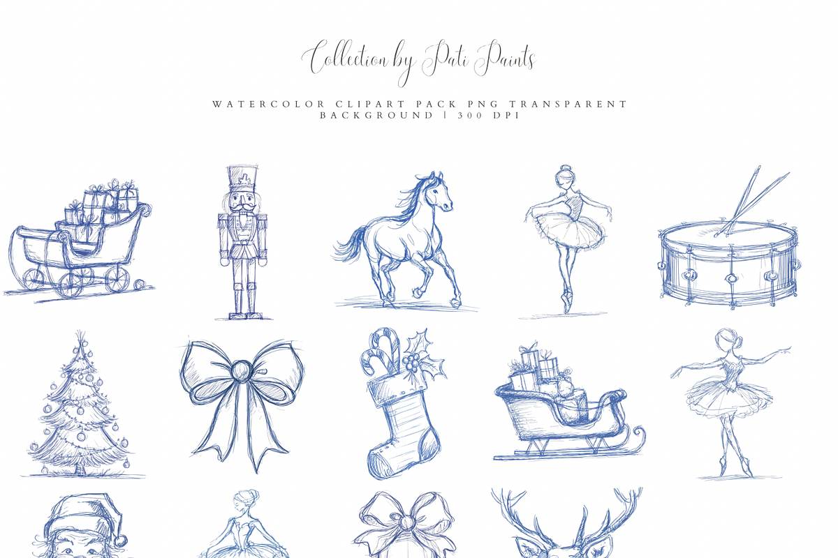 Winter Doodles Clipart Set, a Decorative Illustration by Pati Paints (Photo 2 of 11)
