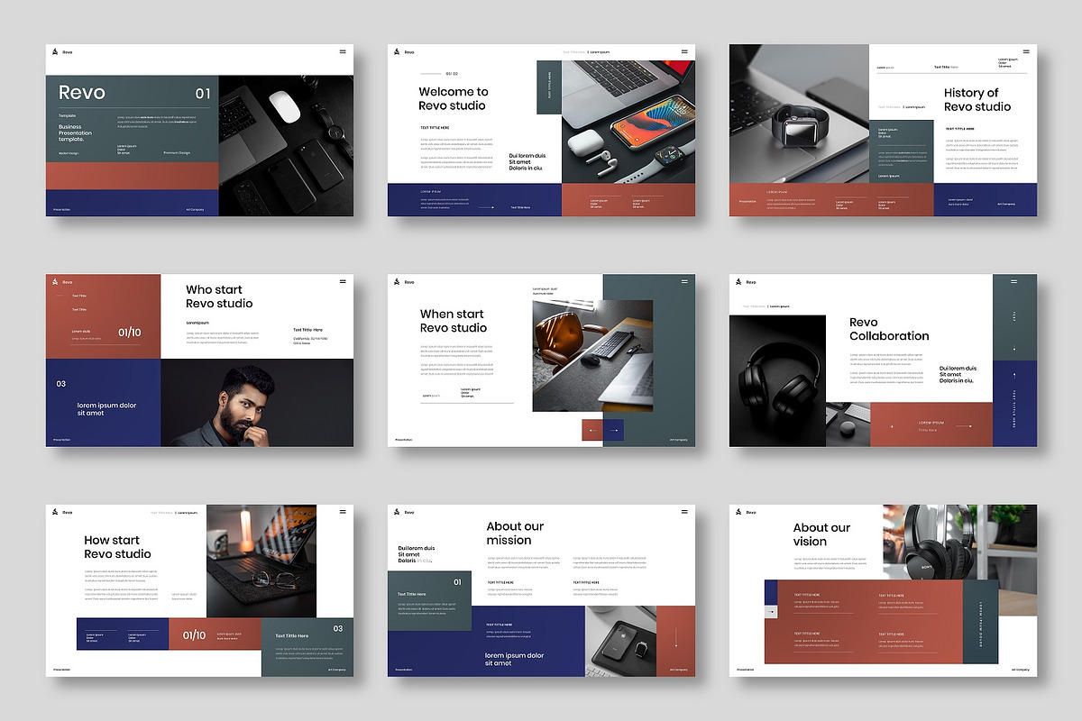 Revo - Business Google Slide Templat, a Presentation Template by Dens Creative Studio (Photo 2 of 6)