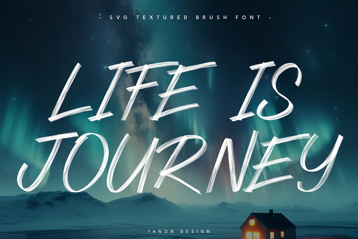 Street Paint SVG Textured Brush font, a Handwritten Font by Tanondesign (Photo 2 of 9)