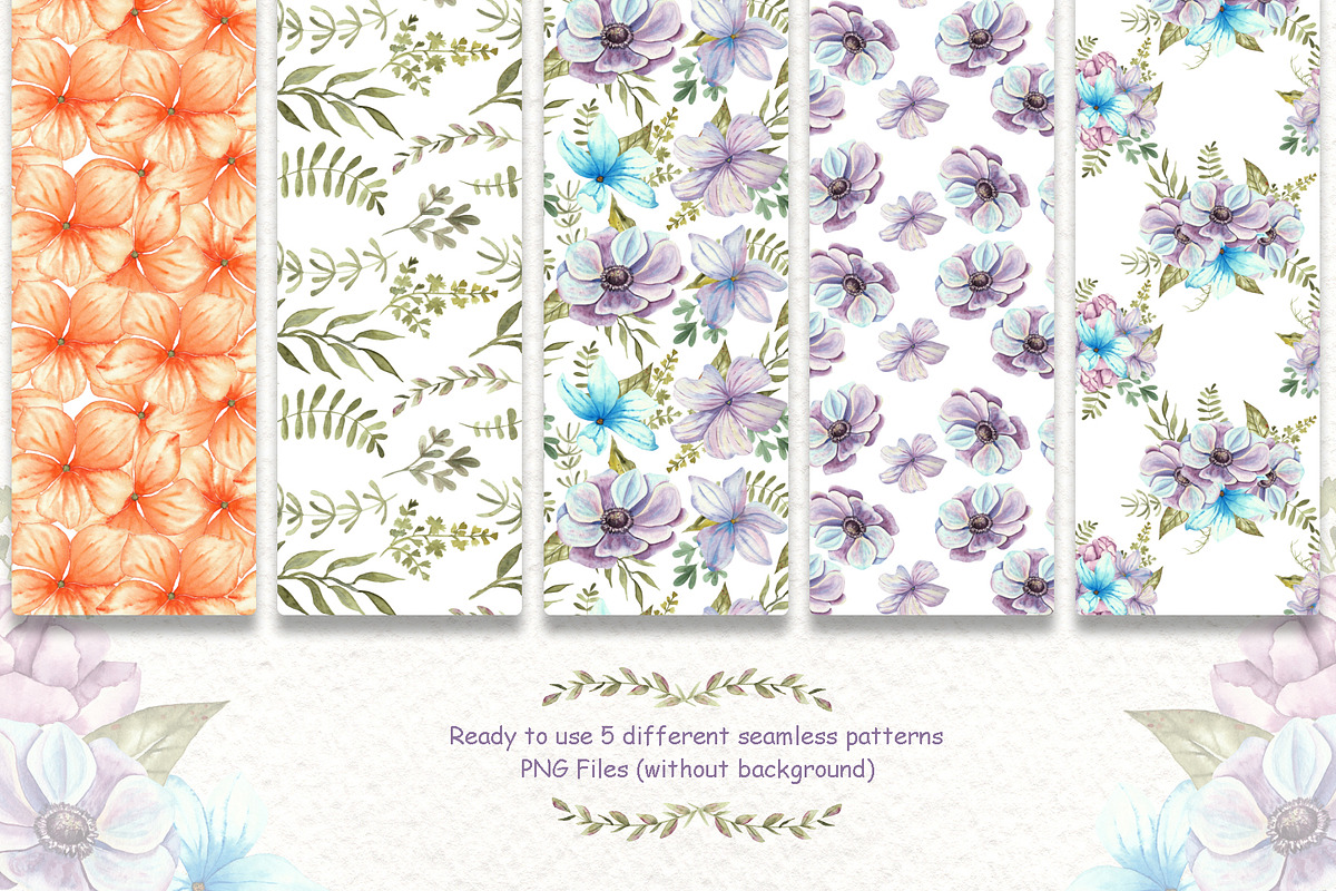 Watercolor Cats and Flowers, an Animal Illustration by TanataDesign (Photo 7 of 9)