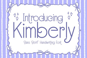 Kimberly Font, a Handwritten Font by Fox7 By Rattana