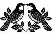 Birds on Branch Vector Collection, an Illustration by Designer_Momina (Thumbnail 20 of 21)