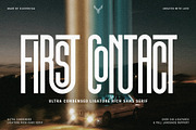 First Contact - Ultra Condensed Font, a Sans Serif Font by SilverStag Type Foundry (Thumbnail 1 of 17)