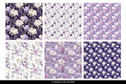 Purple Watercolor Floral & Patterns, a Decorative Illustration by illuztrate (Thumbnail 6 of 9)
