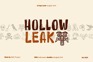 Hollow Leak Font And Dingbat