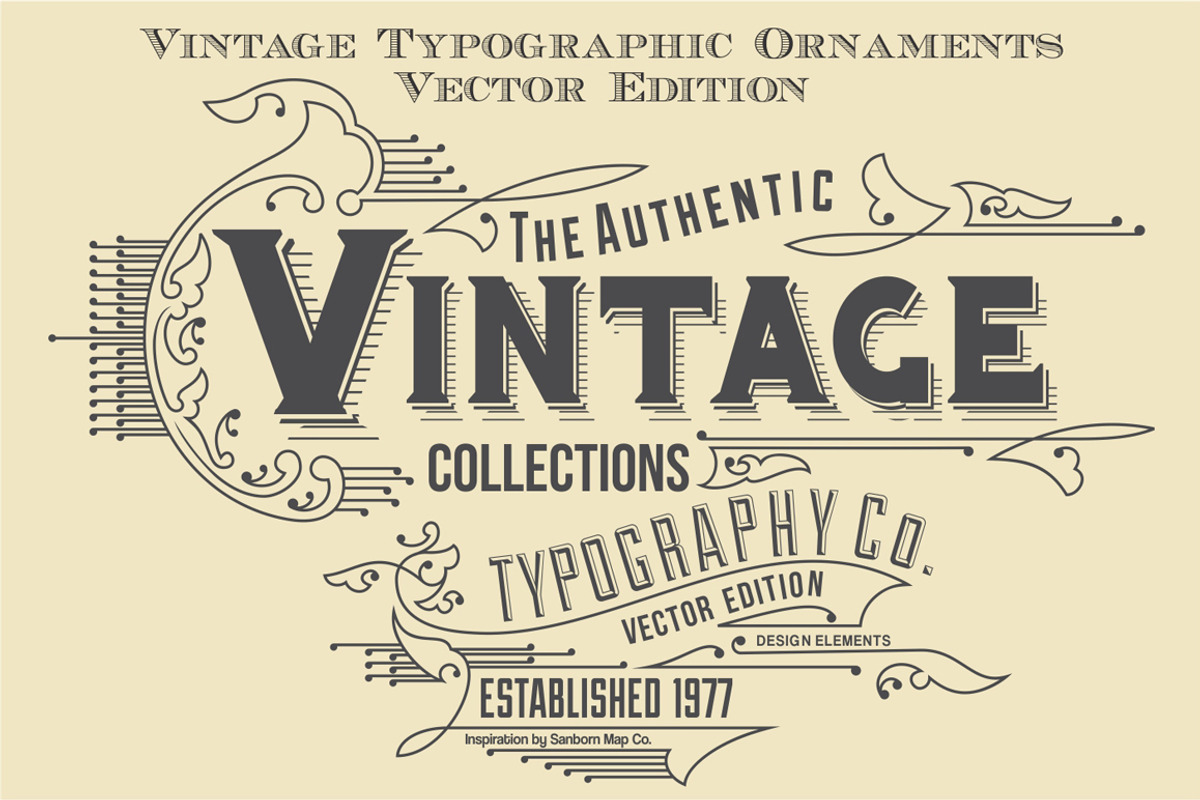 Vintage Typographic Ornaments, an Object Graphic by G7 (Photo 4 of 5)