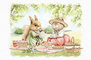 Little picnic party by the river, an Animal Illustration by Mimomy (Thumbnail 6 of 13)