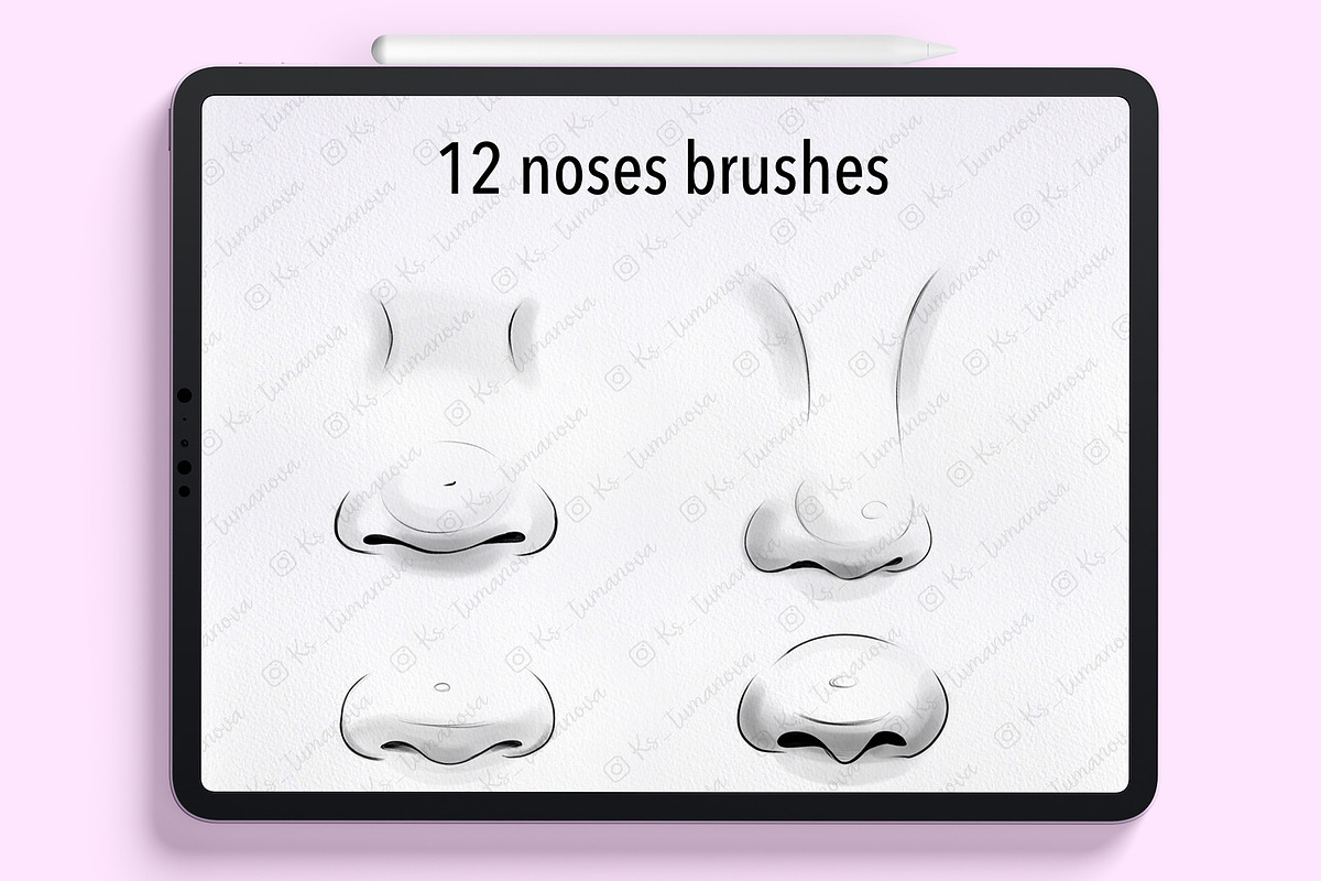 Procreate kid' portrait brushes, a Brush Add-On by KsTumanova (Photo 4 of 6)