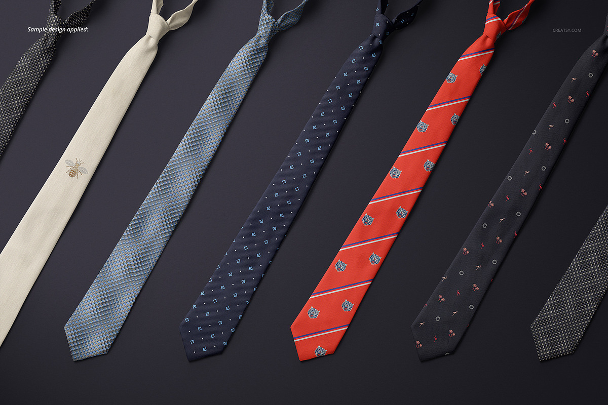 Gentelman Pack v.1: Tie Mockup Set, a Shirt Mockup by creatsy5 (Photo 12 of 15)