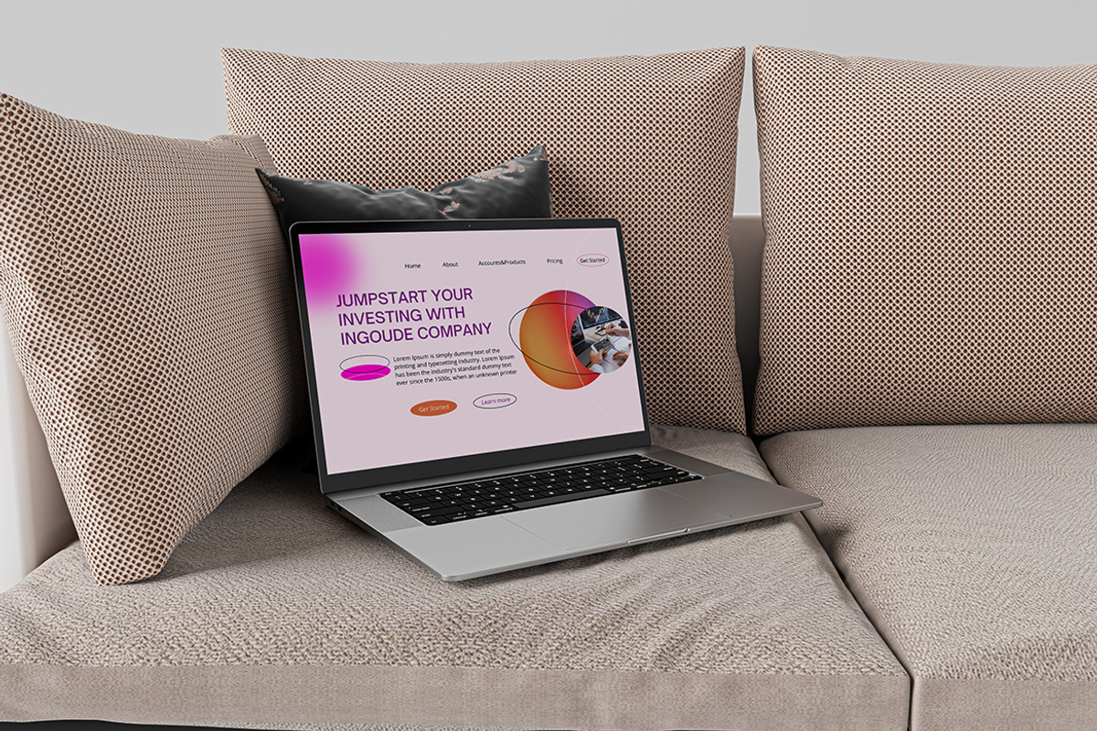 Laptop Sofa Mockups, a Household Mockup by Creative_A23 (Photo 3 of 4)