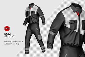 Worker Uniform With Pose Mockup