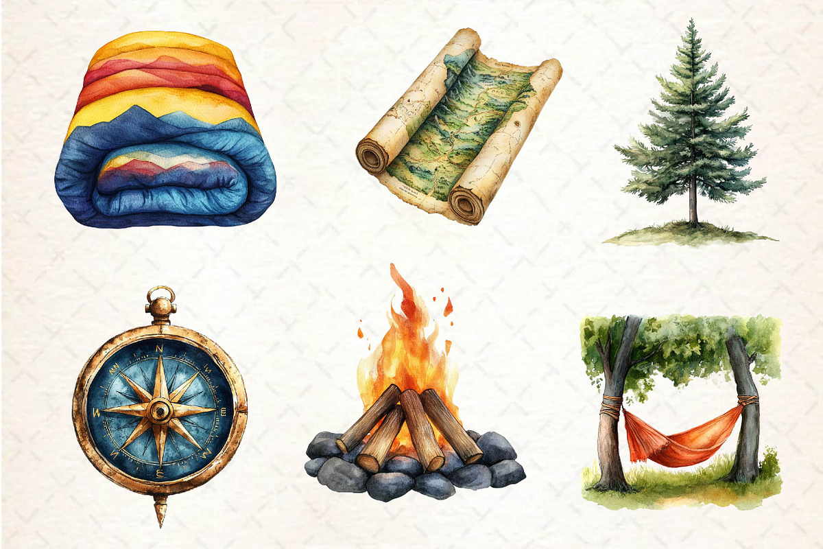 Camping Sublimation Clipart, an Illustration by Dream Creation (Photo 6 of 6)