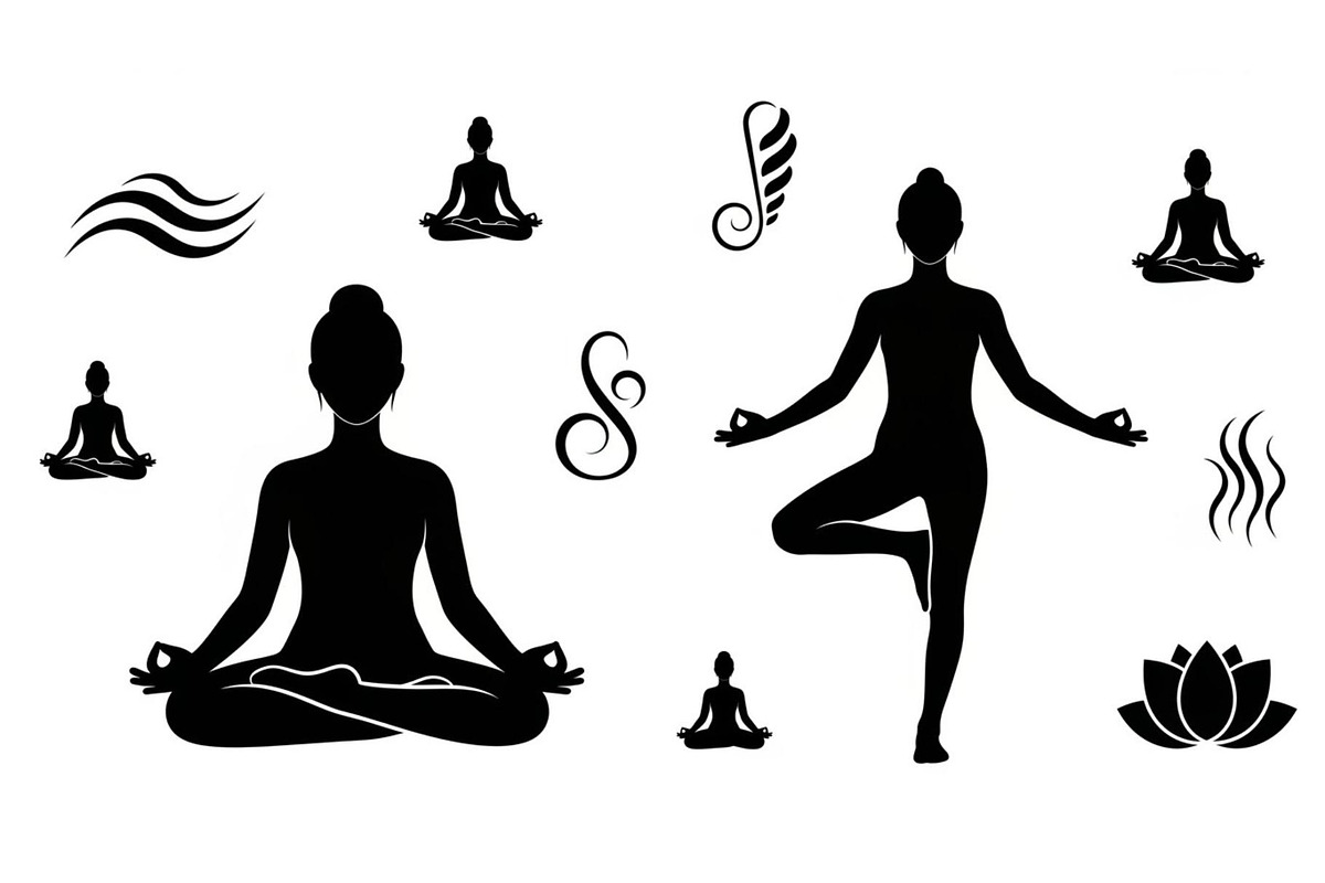 Yoga Meditation Silhouette Vector Bu, an Illustration by Artivon (Photo 30 of 40)