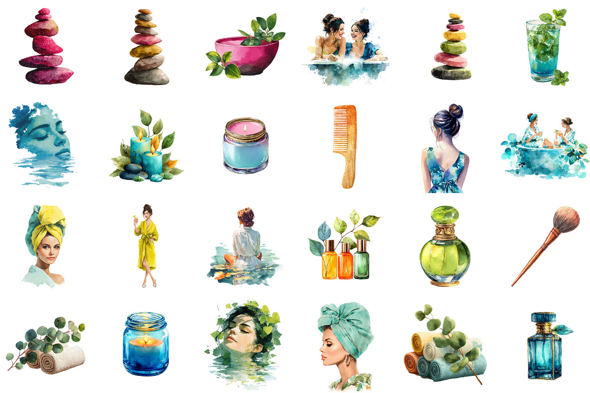 Nature Glamour Wellness Day Clipart, a Decorative Illustration by designcity5 (Photo 2 of 5)