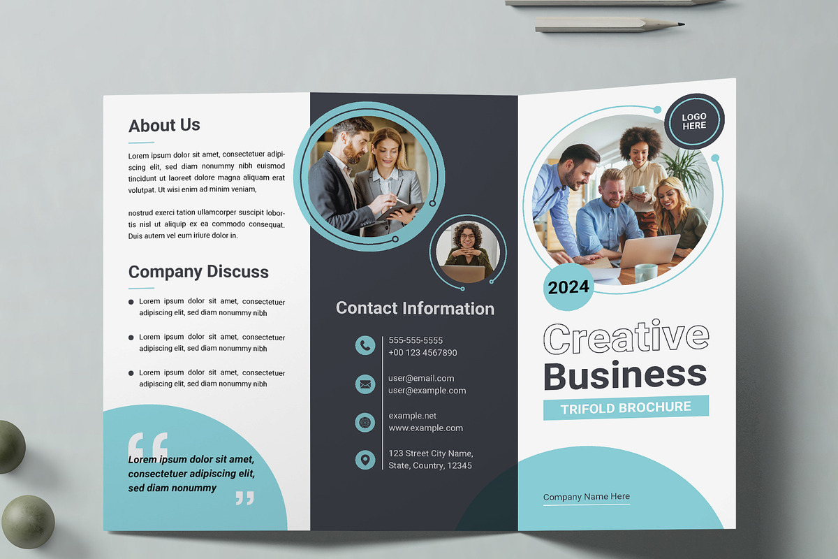 Creative Business Trifold Layout, a Brochure Template by MightyDesign (Photo 2 of 7)