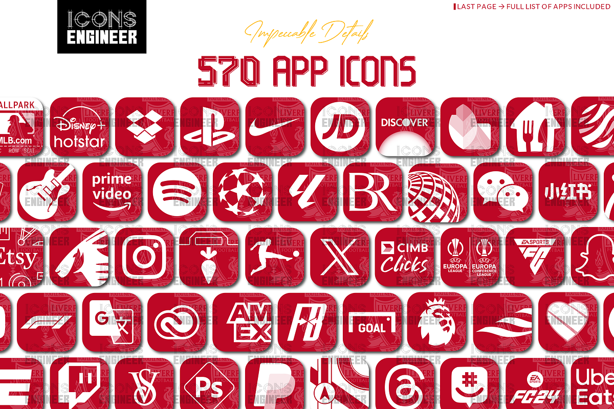 Liverpool FC 23/24 Theme Pack | Home, an Icon by IconsEngineer (Photo 2 of 11)